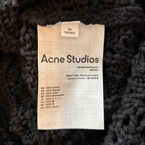 Acne Studios Black Crochet Mini Dress - Picture 6 of 8